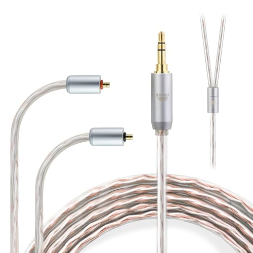 IPX T2 to 3.5MM 4 Core Upgraded Replacement Cable Earphones Cable for ETYMOTIC EVO UE Premier WESTONE PRO X Series(X10 X20 X30 X40 X50) MACH80/70/60/50/40/30/20/10 3.94FT - size: 3.5MM