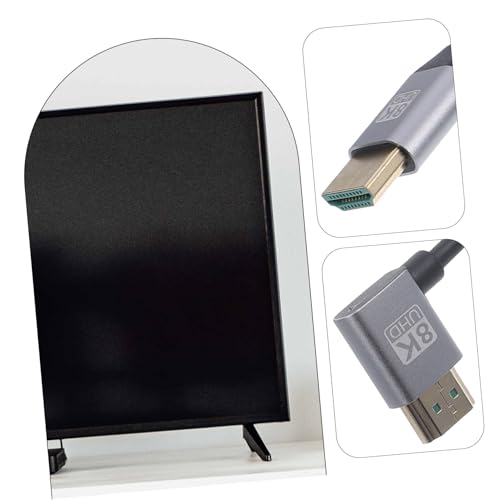 Right Angle Display Cable Male to Male Monitor Connector Flexible Video Wire for Tvs Computers and High-Speed Data Transfer