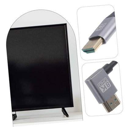 Right Angle Display Cable Male to Male Monitor Connector Flexible Video Wire for Tvs Computers and High-Speed Data Transfer