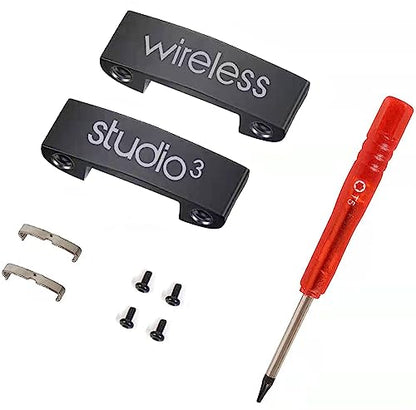 Studio 3 Replacement Hinge as Same as the OEM Accessories Parts Durable Repair Kit Compatible with Beats by Dre Studio3 (A1914), Studio 2 Wired/Wireless, Studio Pro (A2924) Headphones (Black) - color: Black