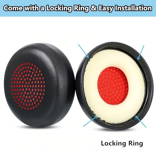 Savi 8220 Earpads Replacement for Plantronics Savi 8210/8220/ 8200 Headset | Ear Pads Cushions Protein Leather High-Density Foam - Black