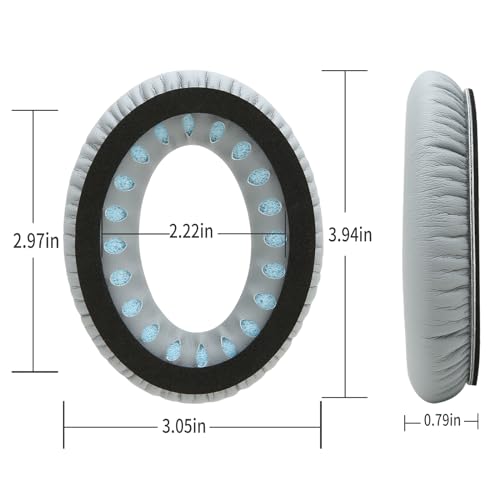 Replacement Ear Cushions for Bose QuietComfort 35 QC35 QC35ii QC45 QC25 QC15, Headphones Earpads with Protein Leather& Memory Foam (Grey) - color: QC35 Grey