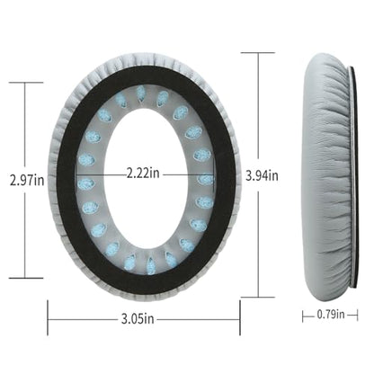 Replacement Ear Cushions for Bose QuietComfort 35 QC35 QC35ii QC45 QC25 QC15, Headphones Earpads with Protein Leather& Memory Foam (Grey) - color: QC35 Grey