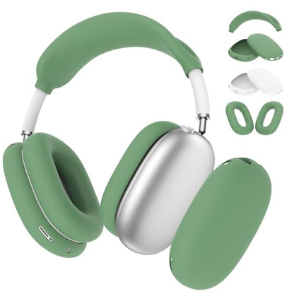 BRG 7in 1 Silicone Case Covers for AirPods Max, Sweat-Proof Ear Pad Case Covers/Ear Cup Covers/Headband Cover for AirPods Max Headphones, Accessories Soft Shell Protectors for Apple AirPods Max