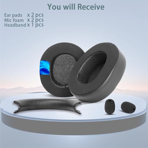 Xbox Earpads and Headband Cover Compatible with Microsoft Xbox Wireless/Xbox Stereo/Xbox 20th Anniversary Special Edition Headsets(Cooling Gel and Memory Foam Ear Cushions)