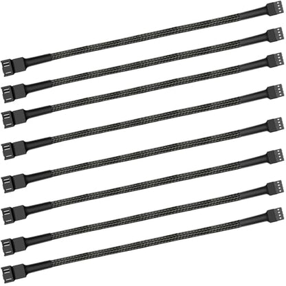 12" pwm Fan Extension Cable，4 pin Fan Extension Cable，Cable Extension pc，PC Fan Extension Cable, PWM Fan Extension Cable, PWM Extension Cable (11.8"（30cm） 8pcs) - size: 12"（30cm）8pcs