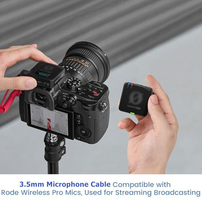 2-Pack 3.5mm Microphone Cable for DJI Mic 2 & Rode Wireless Pro, Go 2, Red - color: Red