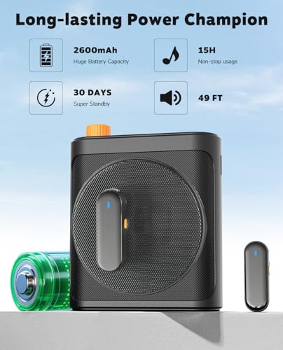Tearstone Voice Amplifier for Teachers with Bluetooth, Dual Magnetic Mics | Portable Rechargeable Speaker with Clip-On Lapel Microphones for Classroom, Tour Guide, Public Speaking, Training (Black) - color: BLACK-M29-US