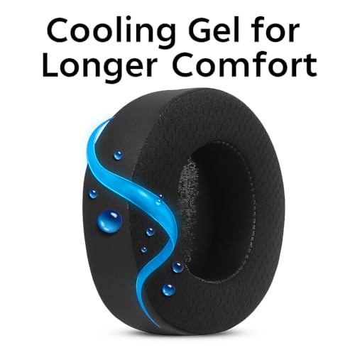 Replacement Cooling Gel Earpads Ear Cushions Compatible with SteelSeries Arctis Nova Pro Wireless ONLY Headphones, Ear Pads with Breathable Sports Fabric & Cooling Gel, Extra Thick