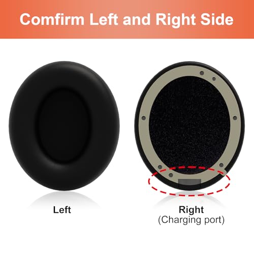 Replacement Ear Pads Compatible with Beats Studio Pro Headphones, Black | Noise Isolating Memory Foam Cushions, Soft Protein Leather, Includes Pry Tool