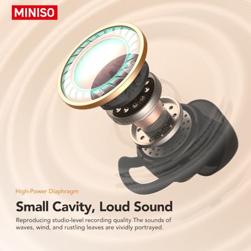 MINISO MS217 수면 이어버드, 옆으로 자는 분들을 위한 미니 인이어 디자인, 실시간 AI 번역, 165개 언어 및 8번역 모드, 통화 및 음악 지우기, 블루투스 6.0, 수면/업무에 이상적, 핑크