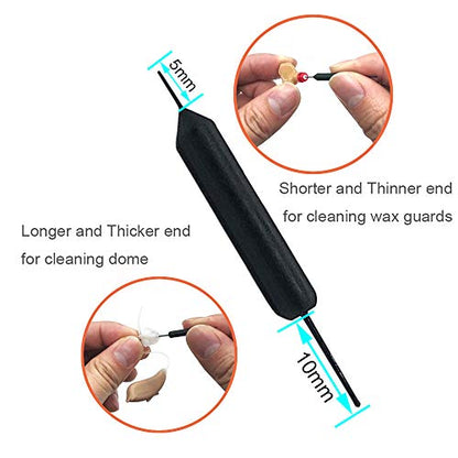 Smokey Hearing Aid Power Domes Close Domes Ear Tips for Resound Sure Fit Style RIC RITE and Open Fit BTE Hearing Amplifier with Cleaning Tools Brush Cleaner and Carry Case (Smokey, Medium) - size: Medium (Pack of 1)