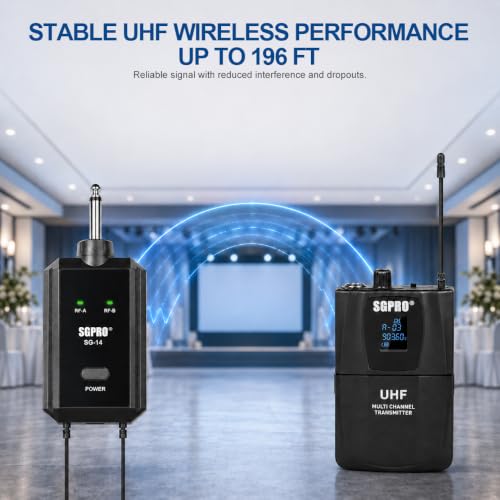 SGPRO SG-14BB Dual Wireless Head-Worn Microphone Set - color: SG-14BB | Two Bodypack Set