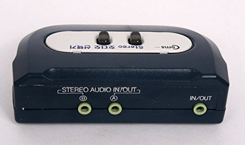 Coms 2 Port Stereo Audio Switch Box - 3.5mm Jack - Black - No Power Required - Hot-Swap Enabled - Compatible with TV, Speaker, PC, Gaming Console