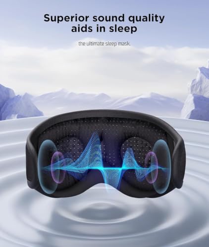 LC-dolida Sleep Mask Bluetooth Headphones Weighted Sleeping Mask 3D Eye Mask Pressure Relief Night Sleep Eye Mask Music Sleeping Headphones for Side Sleepers Meditation Gifts for Men Women - color: Soft 3d-breathable Black