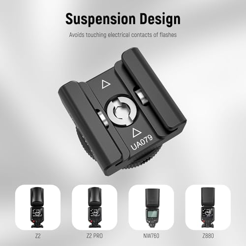 NEEWER Cold Shoe Mount Adapter Compatible with DJI Mic 2 Rode Wireless GO II Hollyland Saramonic NEEWER Wireless Mini Microphone, Anti Interference Offset Contact Design for Speedlite Flash, UA079 - style: UA079