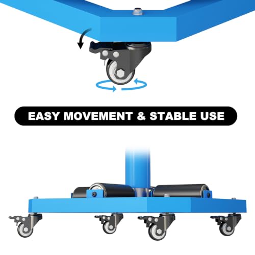 Heavy Duty Cable Reel Stand Turntable with Locking Wheels,1000 lbs Capacity | 20'' x 20'' Industrial wire spool holder, cable caddy,mobile locking wheels,smooth horizontal payout for cable handling tasks