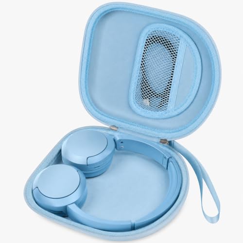 casmilee Hard Shell Headphone Case for Sony WH-CH520 and WH-1000XM4 - color: Light Blue