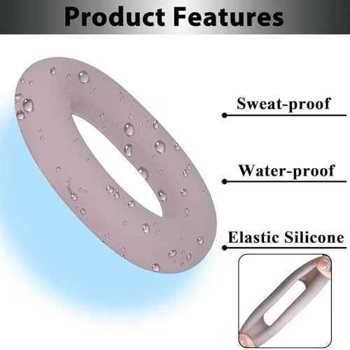 Adhiper 3-in-1 Silicone Sweat Case Cover for Sony WH-1000XM6 Headphones, XM6 Covers Accessories Silicone Ear Pads Covers & Headband Cover & Ear Cups Protector, Washable & Sweatproof - Smoky Pink - color: Smoky Pink