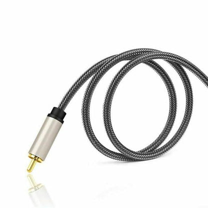 Digital Coaxial Audio Video Cable For RCA To 3.5mm Jack SPDIF Gold-Plated Connectors Nylon For Braided for Compatible With For HDTV Soundbar (2M) - size: 2M