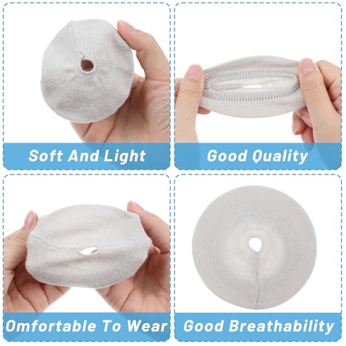 Headphone Ear Covers Knit, 4pcs Black Washable Ear Pad Covers Stretchable Earcup Knit Cotton Headphone Protector Sweat Headset Cloth Fit 3.1" to 5.1''(Gray) - color: Gray