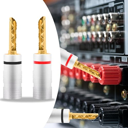BFA 4mm Banana Plugs Speaker Connectors 8pcs