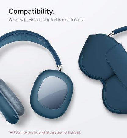 SURITCH for Apple AirPods Max Case Cover, TPU Anti-Scratch Ear Cups Cover, Rugged Shockproof Accessories Protective Cover for AirPods Max - Navy - color: Navy