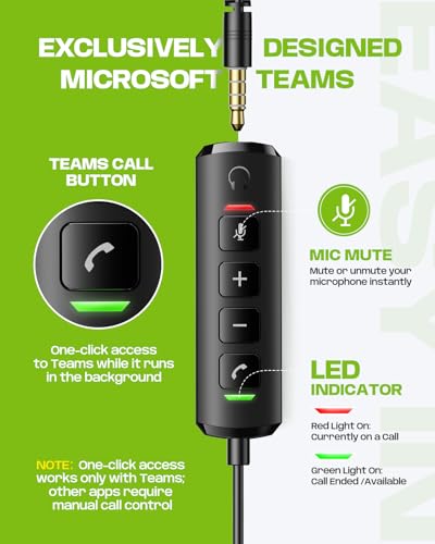 Acer USB Headset with Microphone for PC, Clear Sound Quality for Call ＆ Meetings, Wired Computer Headset for Work, Dual Ear Headset for Office, Laptop, Teams and Call Center Use - USB-A/C & 3.5mm | Wired Computer Headset for Work, Dual Ear Headset for Off