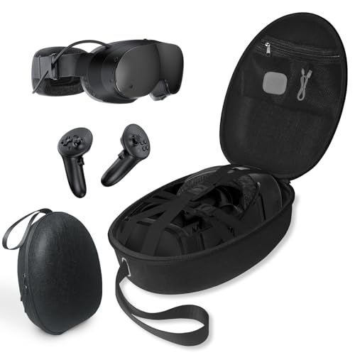 Hard Shell Case Compatible with Steam Frame/Meta Quest 3/Apple Vision Pro, Portable Travel Storage for Steam Frame, 2 Steam Controllers, Data Cables and More,Hard Case for VR Headsets