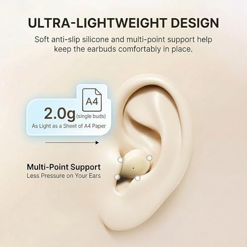 Invisible Sleep Earbuds, Mini Wireless Bluetooth Earbuds for Side Sleepers, Ultra-Light Ergonomic Design, Smart Touch Control, Auto Pairing, IPX5 Waterproof, Deep Bass Stereo Headphones（Black） - color: Black