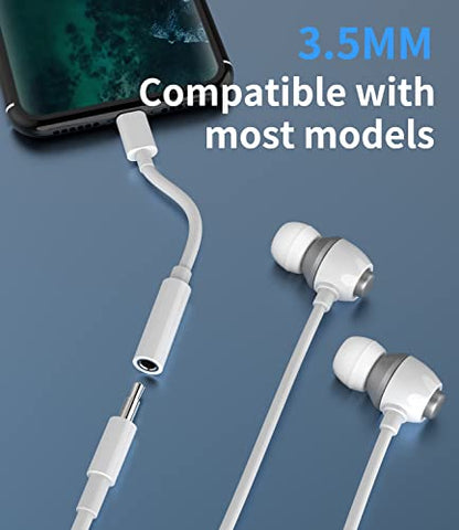 Lightning to 3.5mm Headphone Jack Adapter MFi Certified AUX Audio Converter Cable Earphone Splitter (3 Pack) for Apple for iPhone 14 Plus 13 Mini 12 11 Pro Max X XS XR SE 7 8 for iPad Air Pro Spare