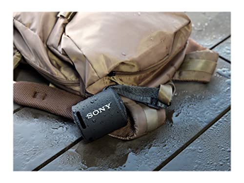 Sony - Compact & Portable Waterproof Wireless Bluetooth Speaker with Extra BASS - Black - color: black