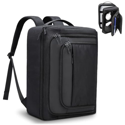GDNasist Game Console Backpack for PS5, Protective Carrying Case Compatible with Playstation5 Console, Base, 15.6”Laptop, Headset, PS5 Controller, More Game Discs, and Gaming Accessories - style: Side-opening Style