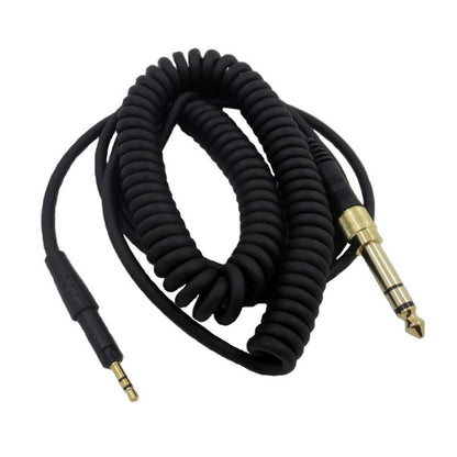 V-MOTA Replacement Spring Coiled Aux Cable Extension Cord with 6.35mm Adapter for Sennheiser HD599 HD598 HD518 HD558 HD579 HD569 Headphones,10 Foot