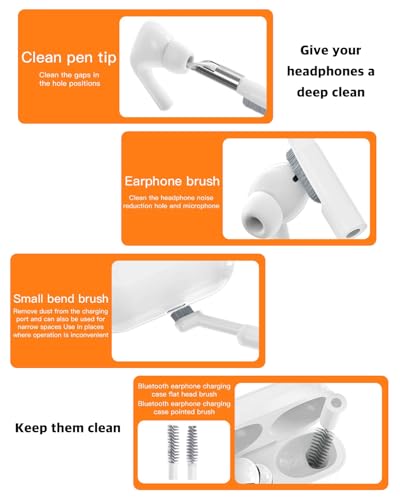 25-in-1 Electronics Cleaning Kit - Headphone Earbud Cleaner with Keycap Puller,Magnetic Charger Organizer & Phone Stand for Laptops,VR Headsets,Cameras & Small Gadgets
