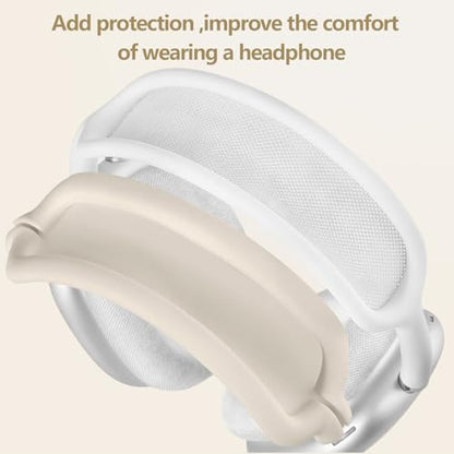 3-in-1 Silicone Case Cover for AirPods Max 2/AirPods Max Headphones, Apple AirPod Max Accessory Protective Cover, Headband/Ear Cups/Ear Pad Covers, Anti-Scratch and Sweatproof (All Starlight) - color: All starlight