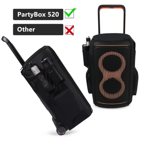 Case for JBL PartyBox 520 Waterproof Shockproof with Pockets