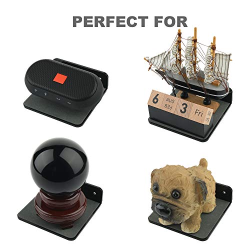 Small Wall Shelf Speaker Stand, Mount for Webcam, Cell Phones, Mesh Router, Display Shelf Acrylic (Black) - color: Black