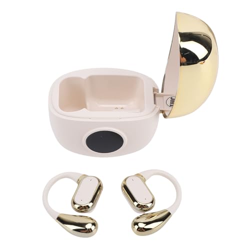 Dpofirs Wireless Earhook Earbuds, Sports Bluetooth Headphones ENC Noise Cancellation, HiFi Sound Over Ear Earphones 60H Playtime for Cycling Running Workout (Gold) - color: Gold
