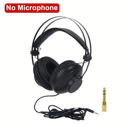 Headband Adjustable Studio Wired Monitor Headphones Over Ear Stereo Music Earphones Foldable DJ Ratable Headsets for Piano/Drum/Computer/Electronic Keyboard etc Music Electronic Equipment
