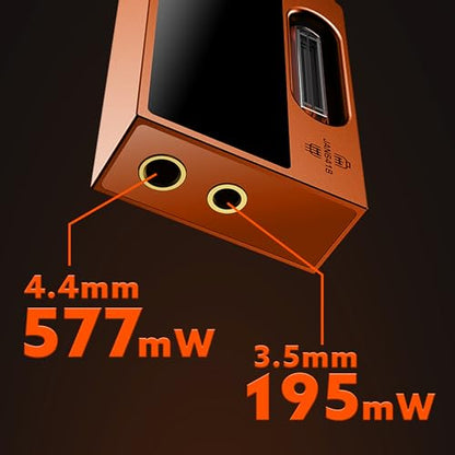 SHANLING UA7 Portable Headphone Amplifier USB DAC AMP Dongle with Dual JAN6418 Tubes, High-End Tube Flavoring Hi-Fi Sound, Support 768kHz/32bit DSD512, 577mW Output, 3.5mm+4.4mm Jack, Black