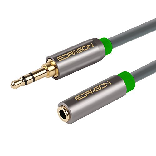 3.5mm Aux Headphone Extension Cable 25 Feet (7.6 Meters) 3.5mm Male to Female Stereo Audio Extension Cable 25ft (7.6M) for Car, Stereo, iPhone, Smartphone or any Audio Device ED84033 (2 Pack) - size: 25 Feet, style: Male to Female