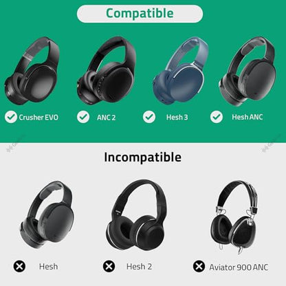 Geekria PRO Rugged Headphones Case Compatible with Skullcandy Crusher EVO/ANC 2, Hesh 3, Riff 2 and More, Hard Shell, Durable, Multi-Layer Protection Travel Carrying Bag (Black)