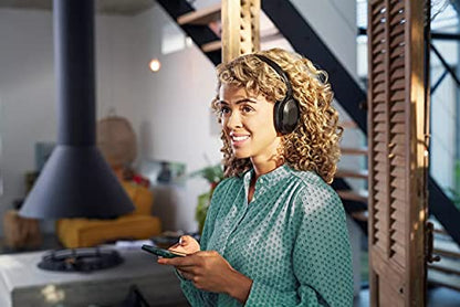 Philips Active Noise Cancelling Headphones Wireless Bluetooth Flat Folding Lightweight Over Ear Wireless Headphones w/Multipoint Bluetooth Connection 30h Playtime with Deep Bass