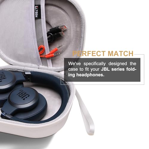 Case for JBL Tune 770NC/510BT/720BT/520BT/670NC/520C Headphones White | Hard Carrying Travel Case for JBL Live 770NC/670NC/680NC/780NC Headphones - color: White