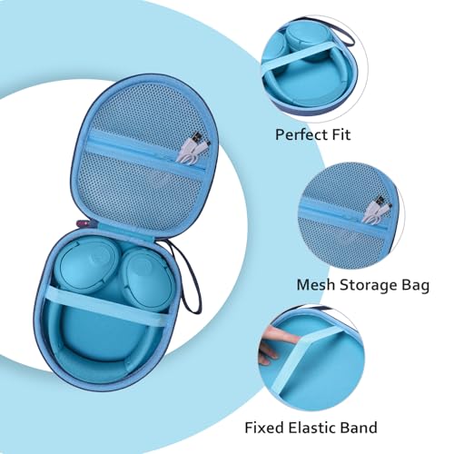 Headphone Headset Case Compatible with JBL Tune 510BT 720BT 520BT 770NC/Sony WH-CH520/Soundcore by Anker Life Q20 Q20i Q30/BERIBES/KVIDIO Wireless On-Ear Headphones, Blue - color: Blue