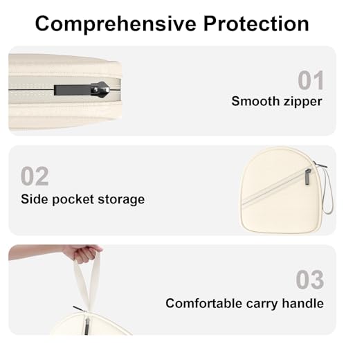 Headphone Headset Case Bag Compatible with JBL Tune 770NC, 720BT, 510BT, 520BT, 500BT | Soundcore by Anker Q20i, Q20, Q30, Q45 | Sony | BERIBES | TOZO | KVIDIO | JLab | Bose On-Ear Headphones - Khaki - color: 5.Khaki