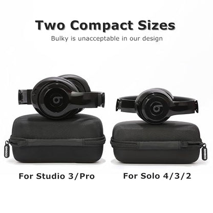 Ginsco Headphone Case Exclusive for Beats Studio Pro/Studio 3 - Wireless Bluetooth Noise Cancelling Headphones, Hard Shell Case Portable Travel Carrying Headphone Case (Black)
