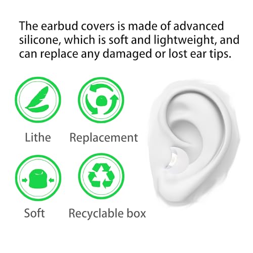 Silicone Replacement Earbud Tips - Fit Most In-Ear Earbuds (Inner Hole 3.8mm - 5.1mm) - 9 Pairs S M L - color: multicolour/08