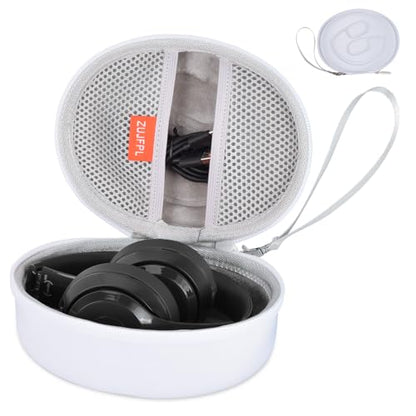 EVA Hard Case for Beats Solo3/Solo2/ Solo 4 Wireless On-Ear Headphones,Premium Travel Protective Carrying Storage Bag(White) - color: White